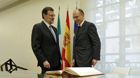 Alla Moncloa incontro tra Enrico Letta e Mariano Rajoy