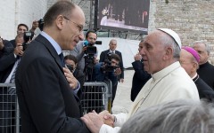 Papa Bergoglio e Enrico Letta